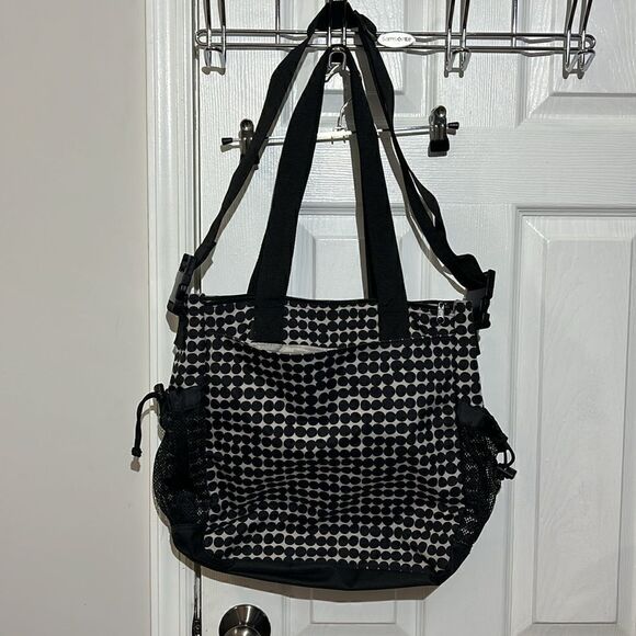Skip Hop Spark Diaper Bag Multi pockets attaches to stroller Black dots - Picture 4 of 13